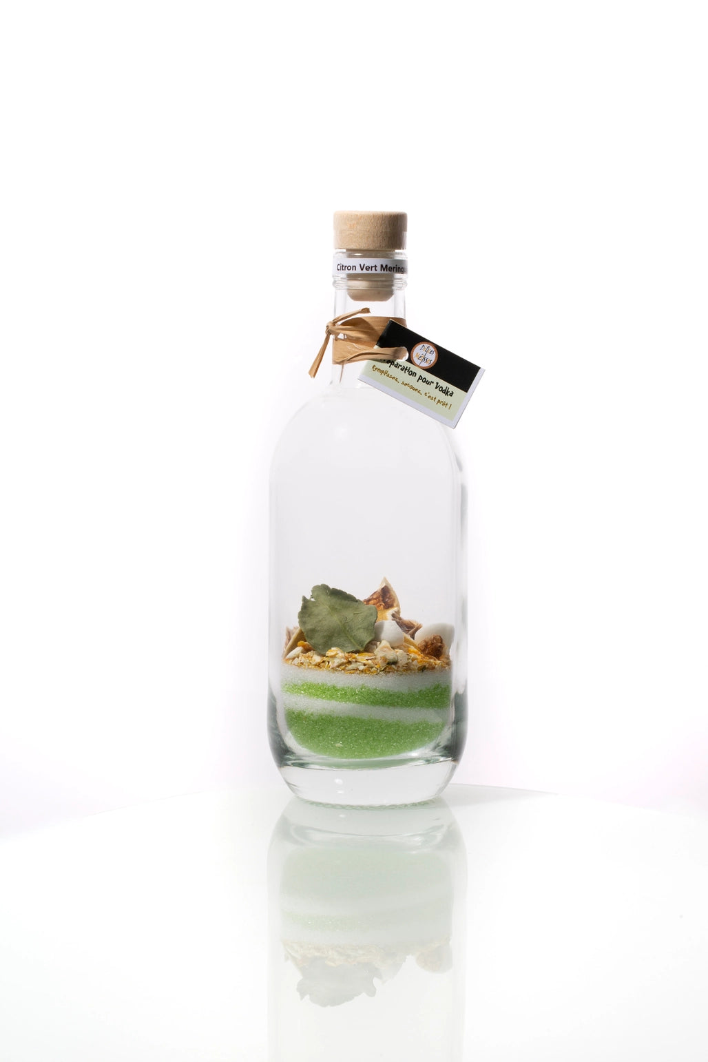 préparation pour vodka arrangé citron vert meringué